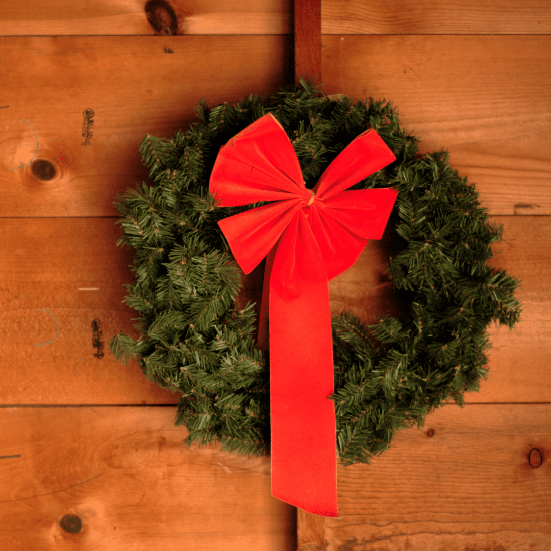 Christmas Garland for decorating garage door