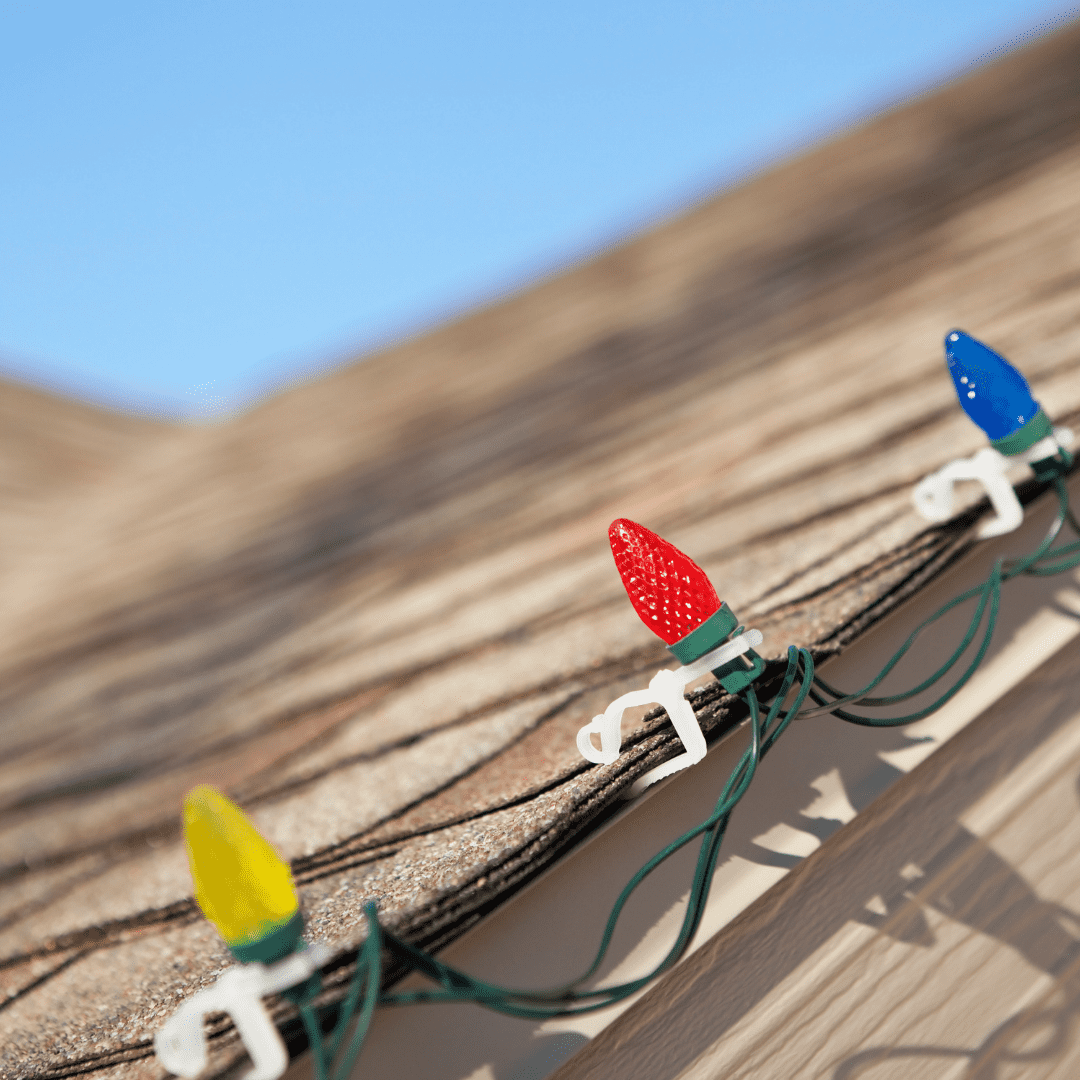 Lighten up your garage door with Christmas lighting